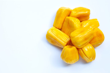Ripe Jackfruit isolated on white background.