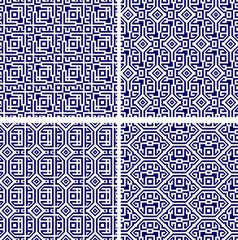 set of seamless geometric pattern with geometric shapes,Fabric pattern,Tile pattern,Carpet pattern,Wallpaper pattern