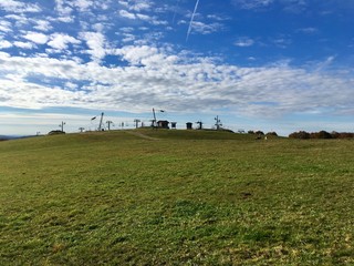 rural landscape with a windmill