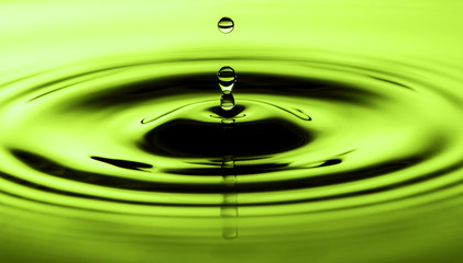 Naklejka na ściany i meble Water drop green