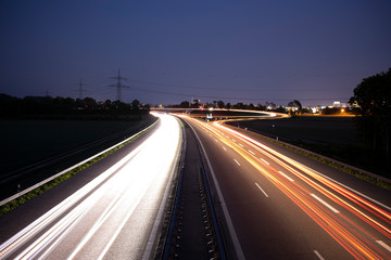 Fototapeta na wymiar Autobahnausfahrt in Deutschland