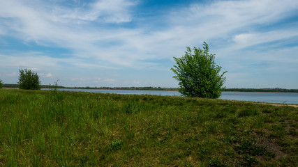 Fototapeta na wymiar Lake Świerklaniec landscape. Ready for entry.