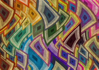 abstract geometric pattern with fabric texture