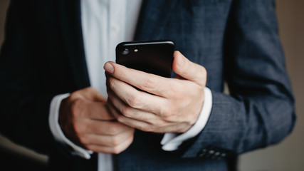 businessman using cell phone