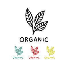 Fototapeta premium organic symbol doodle icon, vector illustration