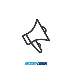 Megaphone or Loudspeaker Icon Design Vector