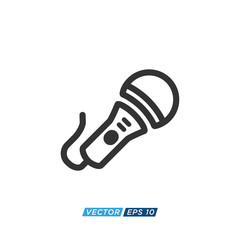 Microphone Icon Design Vector Template