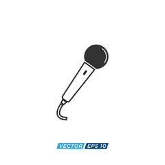 Microphone Icon Design Vector Template