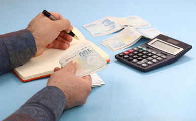 man turkish lira woman paying