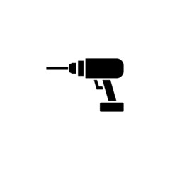 hammer drill hand icon - From Working tools, Construction and Manufacturing icons, equipment icons in black flat shape design  on white background