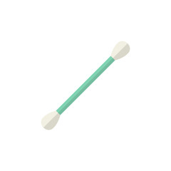 cotton swab flat icon, vector illustration