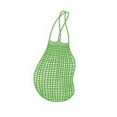 net bag doodle icon, vector illustration