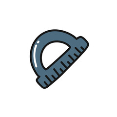 ruler doodle icon, vector illustration