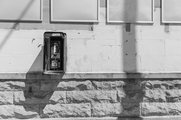Old Payphone B&W