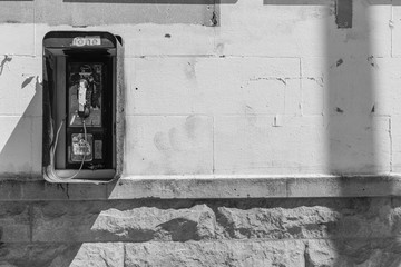 Old Payphone B&W
