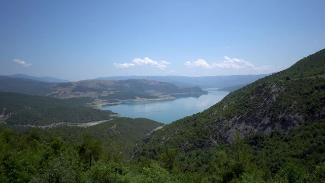 Sahinkaya Canyon and lake in Vezirkopru with Kizilirmak river and lake in Samsun, Turkey