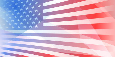 Obraz premium USA independence day abstract background with elements of the american flag in red and blue colors