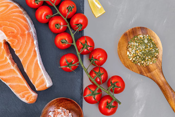 Ketogenic low carbs ingredients for healthy weight loss diet.