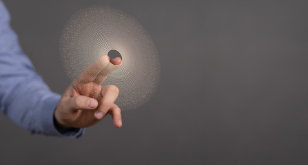 binary code interface digital touch