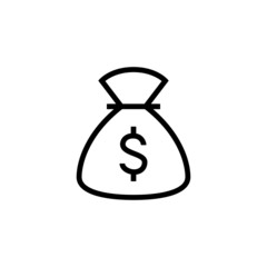 Money prize icon in linear, lineout icon style isolated on white background