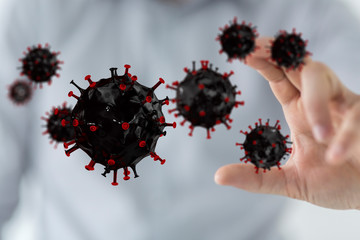 virus. Novel, people  Concept  quarantine.