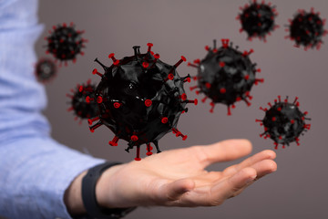 virus. Novel, people  Concept  quarantine.