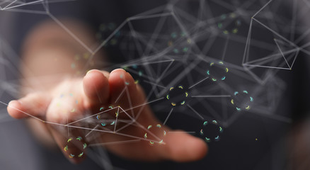 media binary code interface digital touch