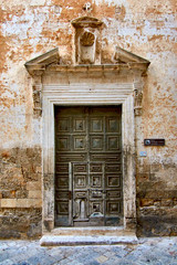 Fototapeta na wymiar Entrance Gate Of Saint Joseph Monastry In Monopoli Apulia Puglia Italy