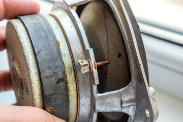 Medium frequency speakers 15gd-11a. Soviet vintage acoustics, elements of a music column.