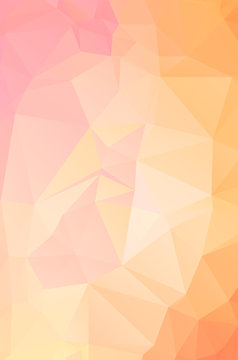 Light Orange mosaic vector pattern. triangular template