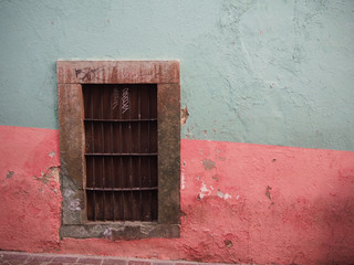 Guanajuato Mexico color wall and door