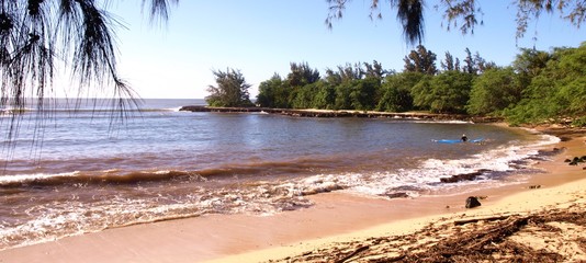 Hidden beach in Oahu, Hawaii