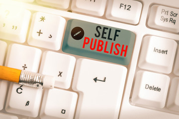 Conceptual hand writing showing Self Publish. Concept meaning writer publish piece of ones work...