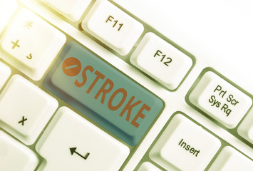 Handwriting text writing Stroke. Conceptual photo Patients losing consciousness due to poor blood...