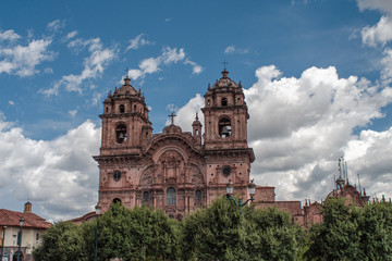 Fototapeta na wymiar Colonial Church Cathedral European style in Peru,Cusco.