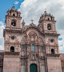 Fototapeta na wymiar Colonial Church Cathedral European style in Peru,Cusco
