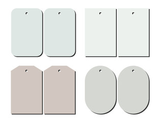 Swing tags different shapes vector