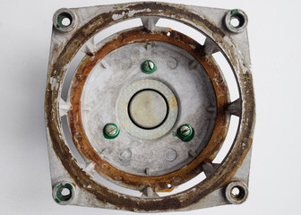 magnetic system of the Soviet speaker 20gds-3. Disassembled mid-range speaker.