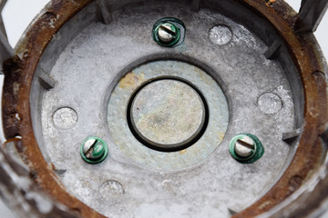 magnetic system of the Soviet speaker 20gds-3. Disassembled mid-range speaker.