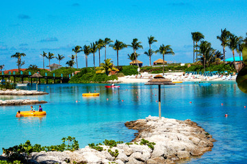 tropical beach in the bahamas