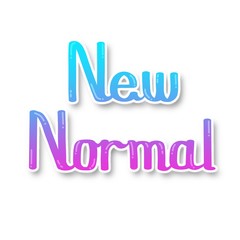 new normal typography 3d illustration