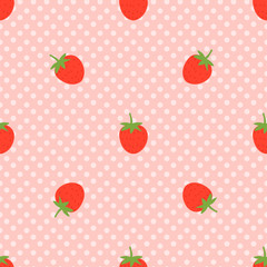Strawberry. Colored Seamless Vector Patterns