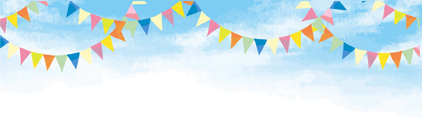 ガーランドと青い空