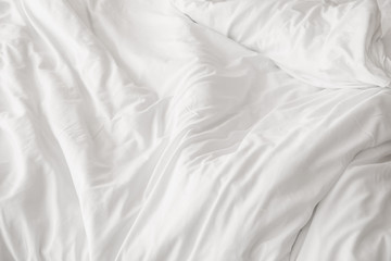 Obraz premium Clean linen on big bed