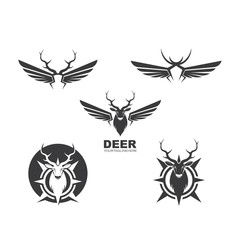 Deer ilustration icon vector design