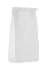 Paper bag on white background