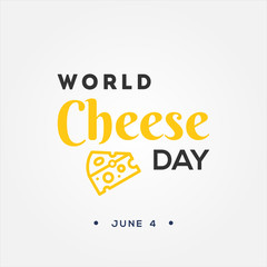 World Cheese Day Vector Design Illustration
