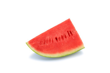 Sliced watermelon isolated on white background. Tropical fruit in thailand
