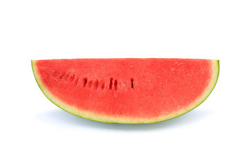 Sliced watermelon isolated on white background. Tropical fruit in thailand