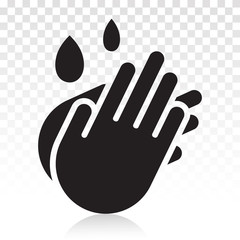 Washing hands / wash hand thoroughly with water - flat icons for apps or website